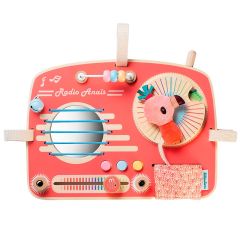 Panel de madera con actividades radio Anaïs - Lilliputiens
