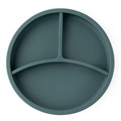 Plato con separador y ventosa azul - Silicona - Eco Rascals