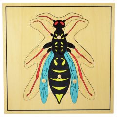 Puzle de madera avispa - Montessori