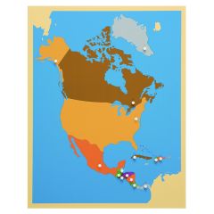 Puzle de madera de América del Norte - Montessori