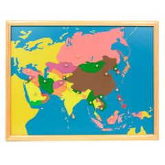 Puzle de madera de Asia con marco - Montessori