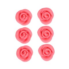 Rosas de mazapán rosas 2,5 cm (6) - Funcakes