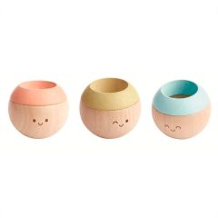 Bolas de madera sensoriales colores pastel (3) - PlanToys