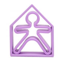 Set de casa y muñeco violeta pastel de silicona - Dëna