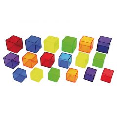 Cubos de percepción de colores translúcidos (54) - TickiT