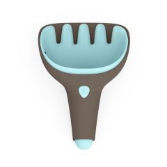 Set de pala y rastrillo para arena Raki gris y azul - Quut