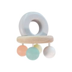 Sonajero de madera con bolas de colores pastel - PlanToys