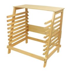 Stand de madera para 8 puzles de mapas - Montessori