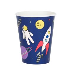 Vasos de papel astronautas 205 ml (8) - My Little Day