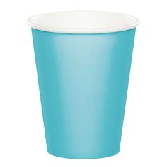 Vasos de papel azul bebé 250 ml (8) - Conver Party