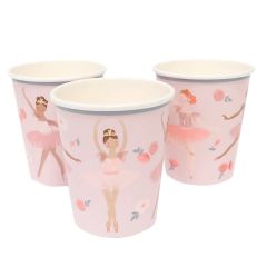 Vasos de papel bailarinas 250 ml (8) - Meri Meri