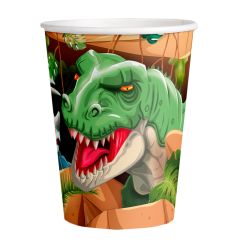 Vasos de papel dinosaurios 250 ml (8) - Conver Creations