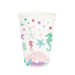 Vasos de papel sirena 250 ml (8) - My Little Day