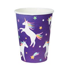 Vasos de papel unicornios 205 ml (8) - My Little Day