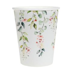 Vasos de papel flores 250 ml (10)