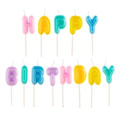 Velas letras colores Happy Birthday (13) - Dekora